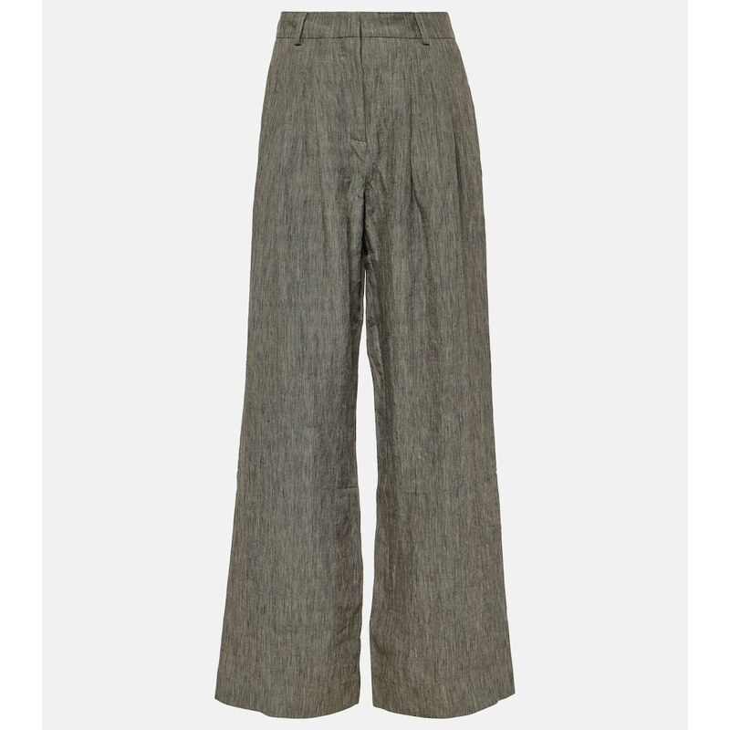 Tove Amadine high-rise linen wide-leg pants