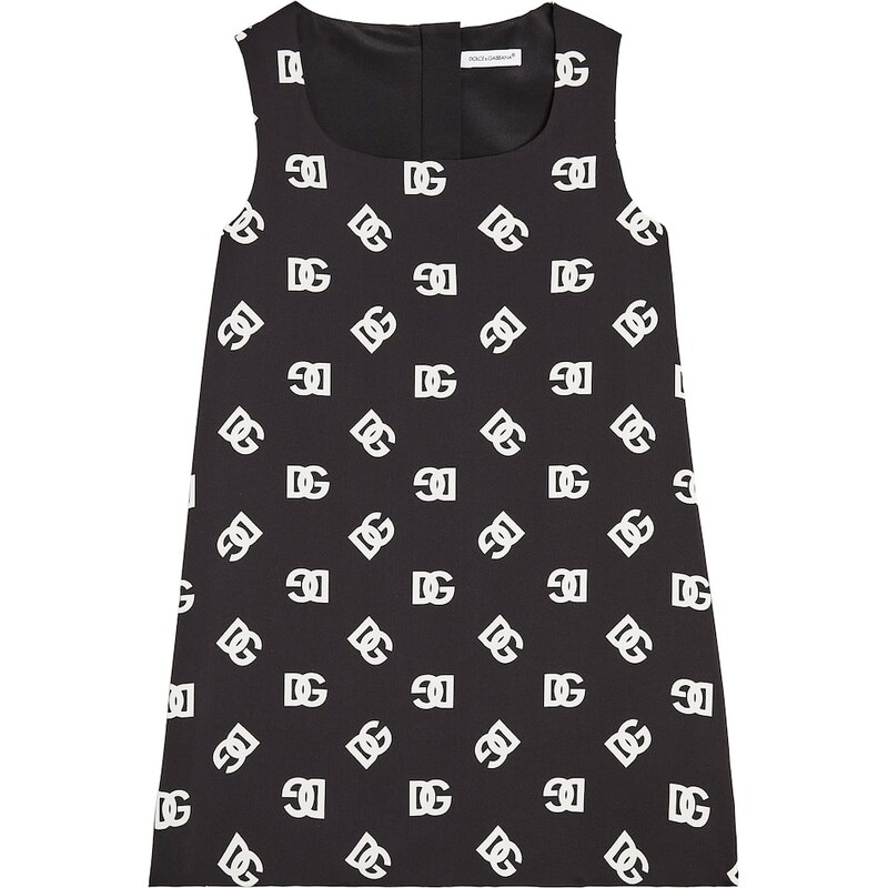 Dolce&Gabbana Kids Logo silk-blend dress