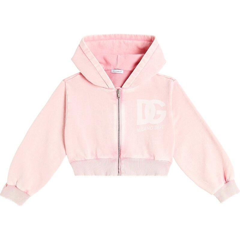 Dolce&Gabbana Kids Logo cotton jersey hoodie