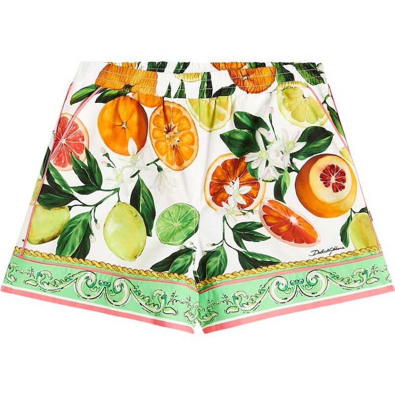 Dolce&Gabbana Kids Printed cotton shorts