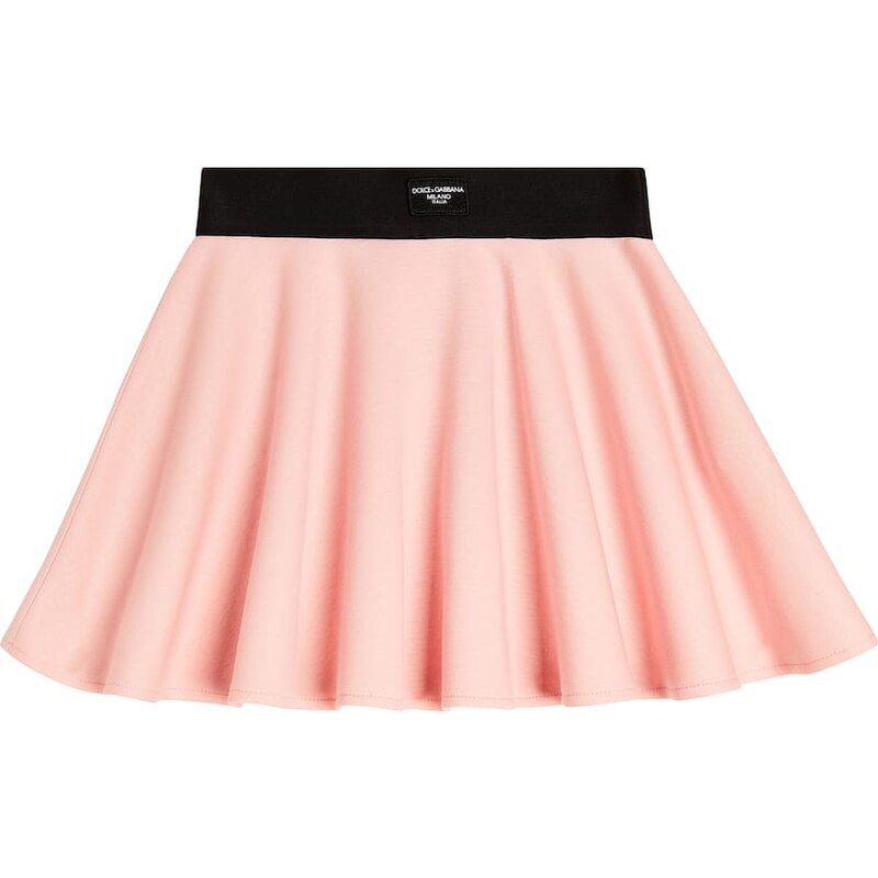 Dolce&Gabbana Kids Flared pleated cotton skirt