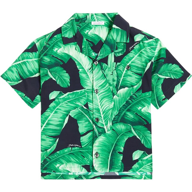 Dolce&Gabbana Kids Printed bowling shirt