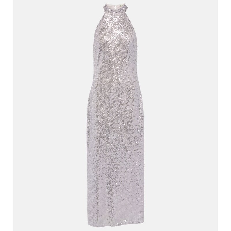 Rixo Zuri sequined halterneck maxi dress