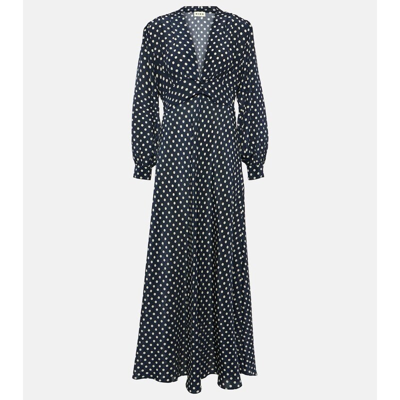 Rixo Emory polka-dot silk maxi dress