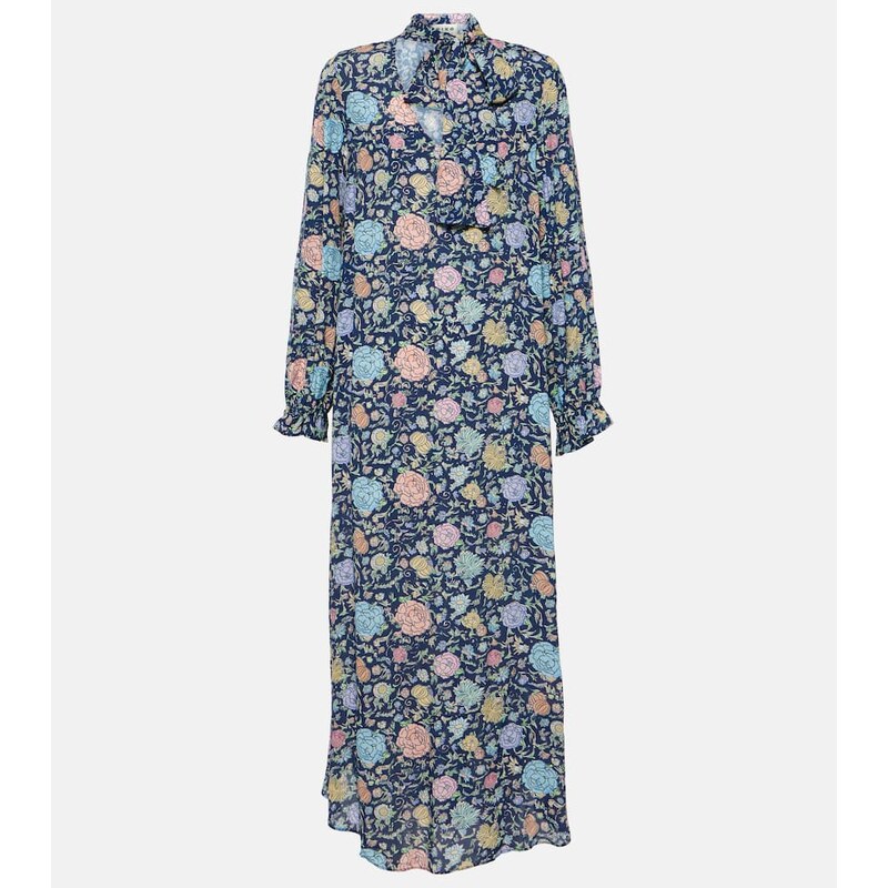 Rixo Ferne floral crepe midi dress