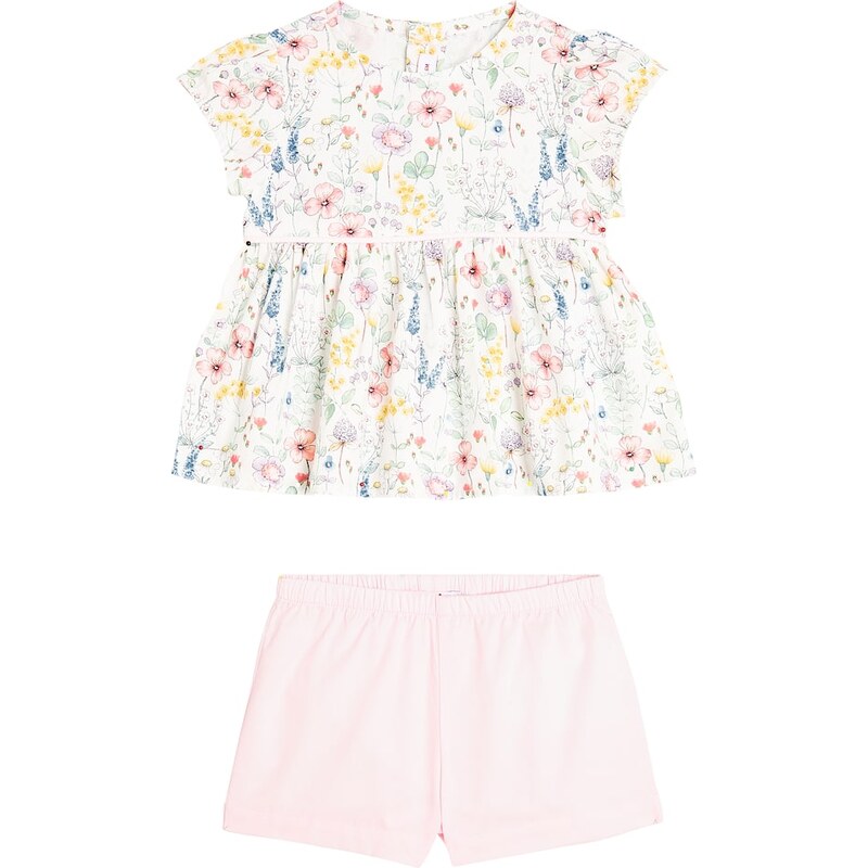 Il Gufo Baby cotton-blend dress and bloomers set