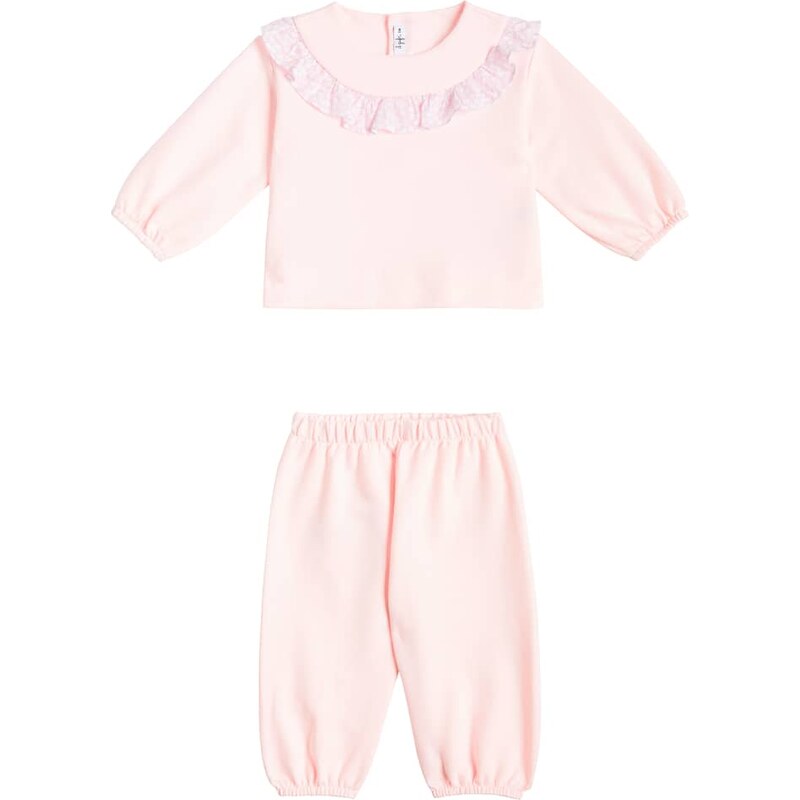 Il Gufo Baby cotton sweatshirt and sweatpants set
