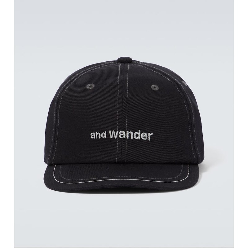 And Wander Logo cotton twill baseball cap