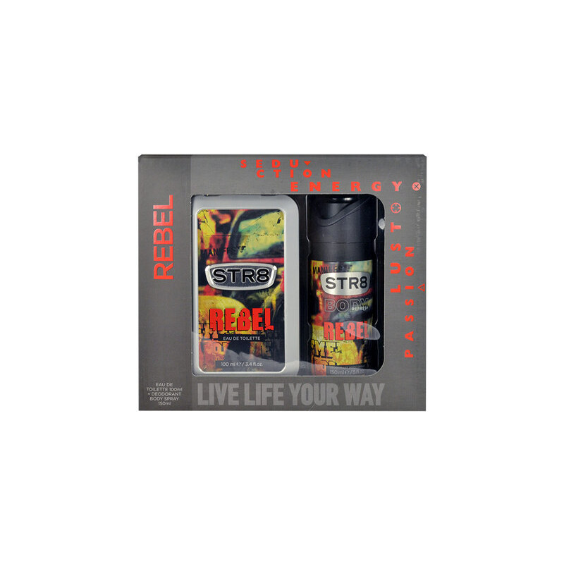 STR8 Rebel EDT dárková sada M - Edt 100ml + 150ml deodorant
