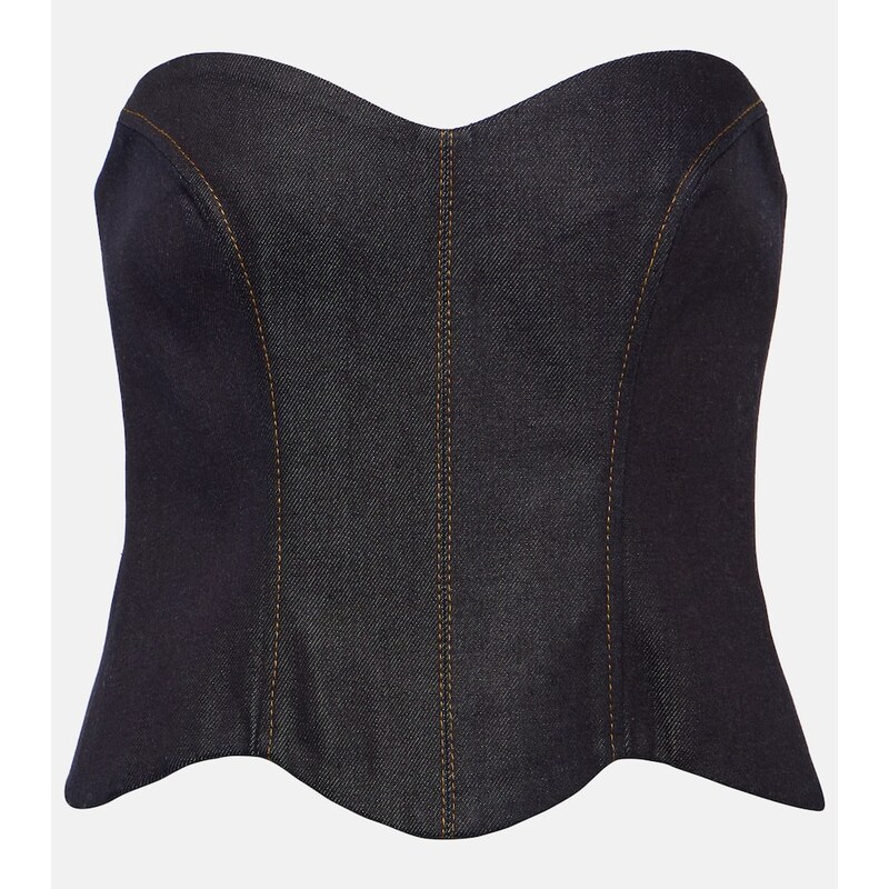 Aya Muse Hyn denim bustier top