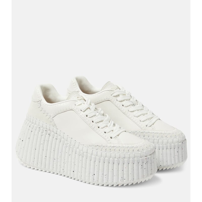Chloé Nama leather platform sneakers