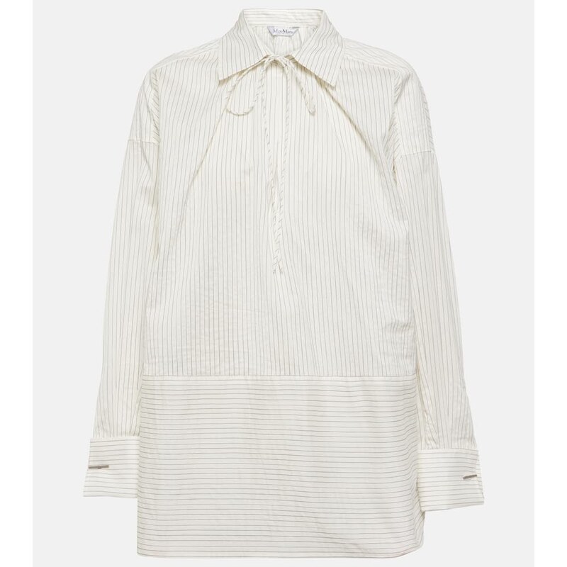 Max Mara Saletta pinstripe cotton and silk shirt