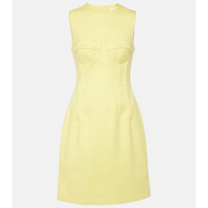 Sportmax Crewneck cotton bustier dress