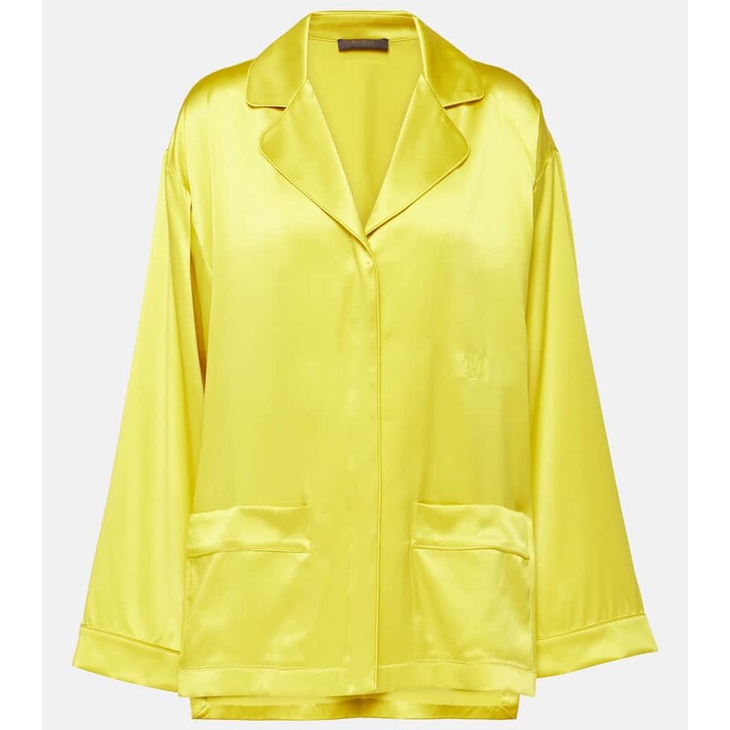 Max Mara Elegante Vasaio silk pajama shirt