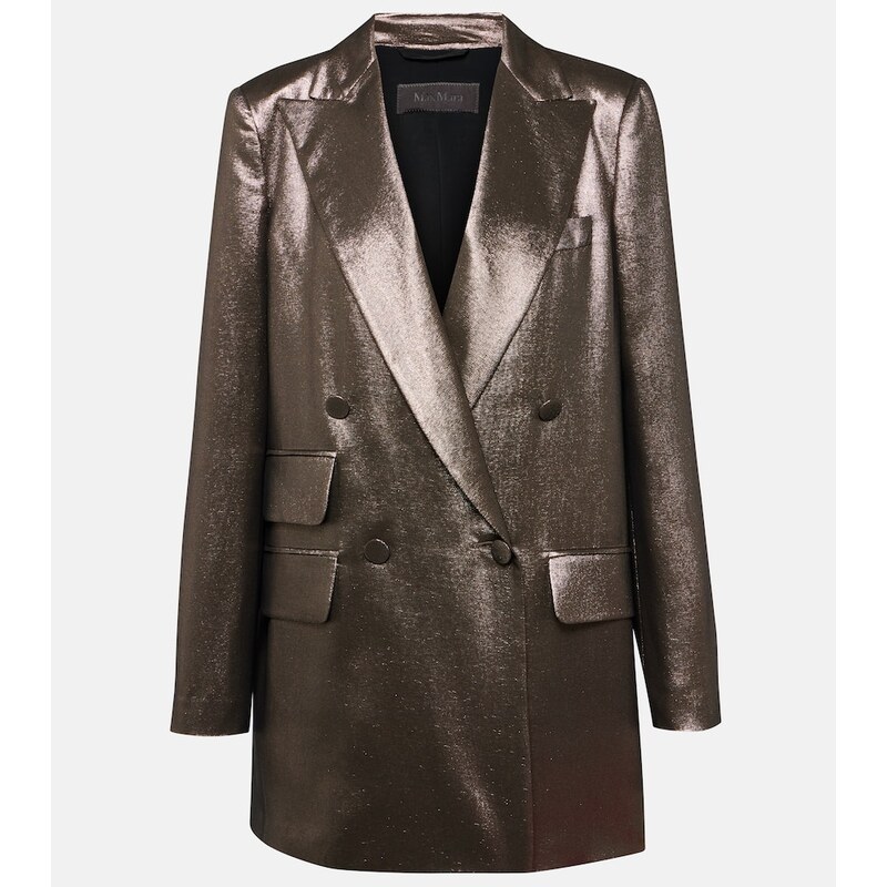 Max Mara Edro silk-blend lamÃ blazer