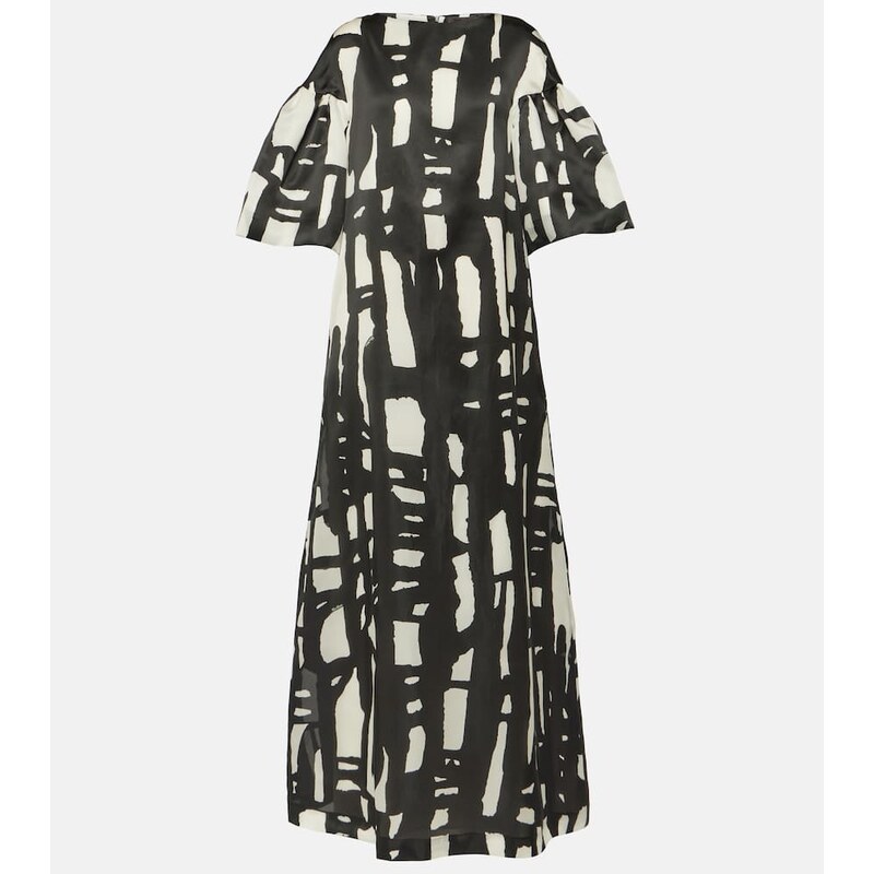 Max Mara Printed silk organza gown