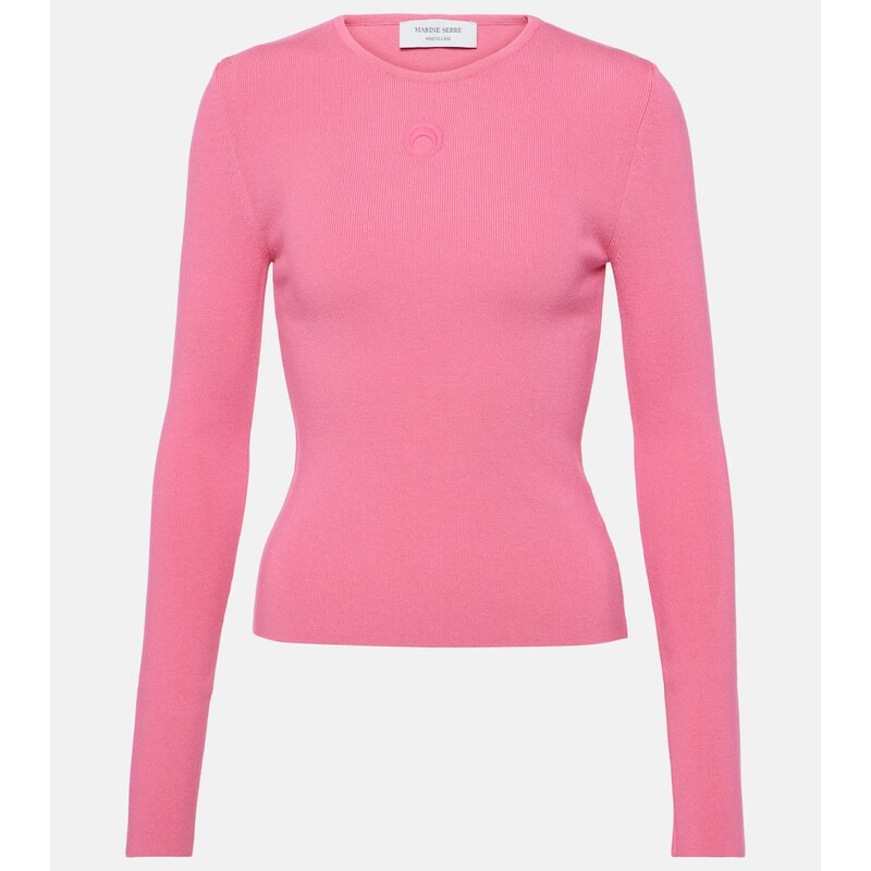 Marine Serre Core open-back jersey top