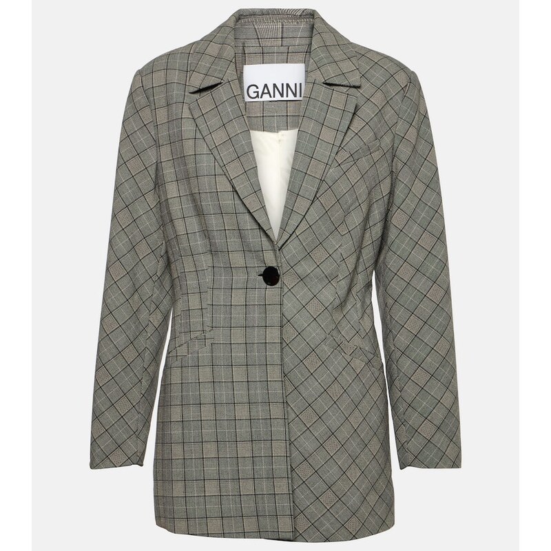 Ganni Checked blazer