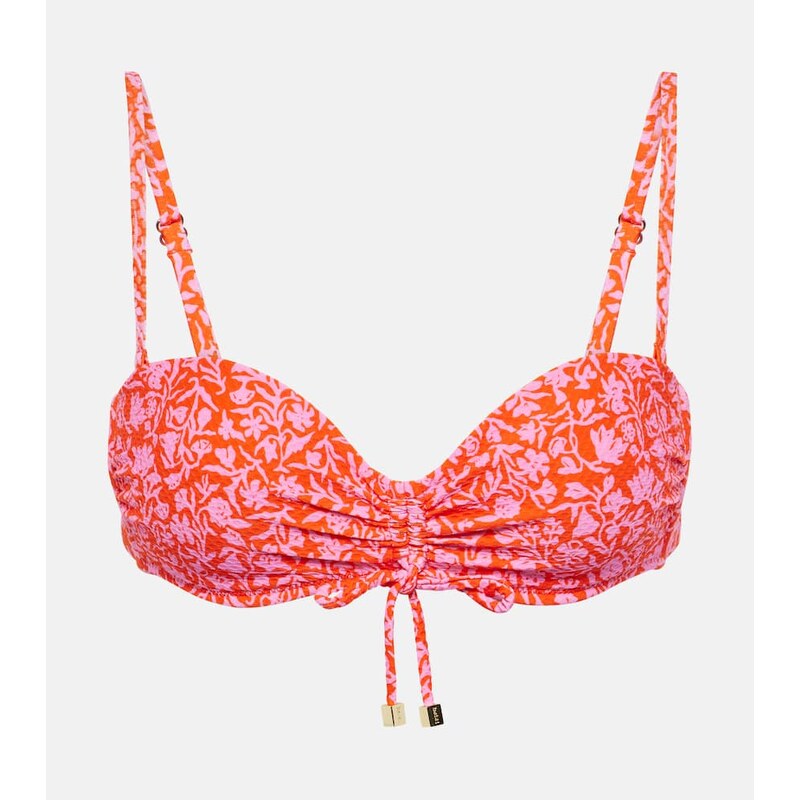 Heidi Klein Limpopo floral ruched bikini top