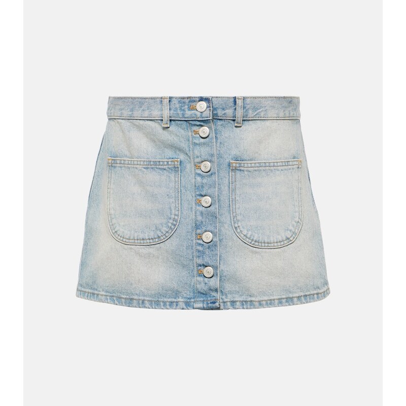 Courrèges Multiflex denim miniskirt