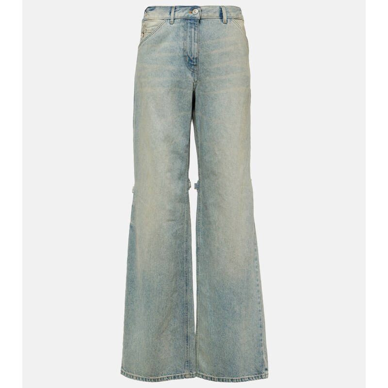 Courrèges Sailor mid-rise wide-leg jeans