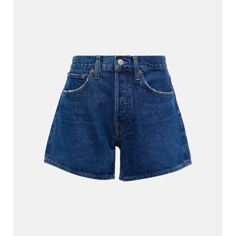 Agolde Parker Long high-rise denim shorts