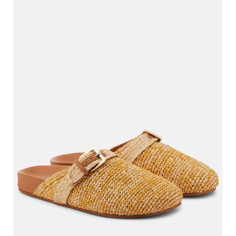 Clergerie Quinta raffia mules