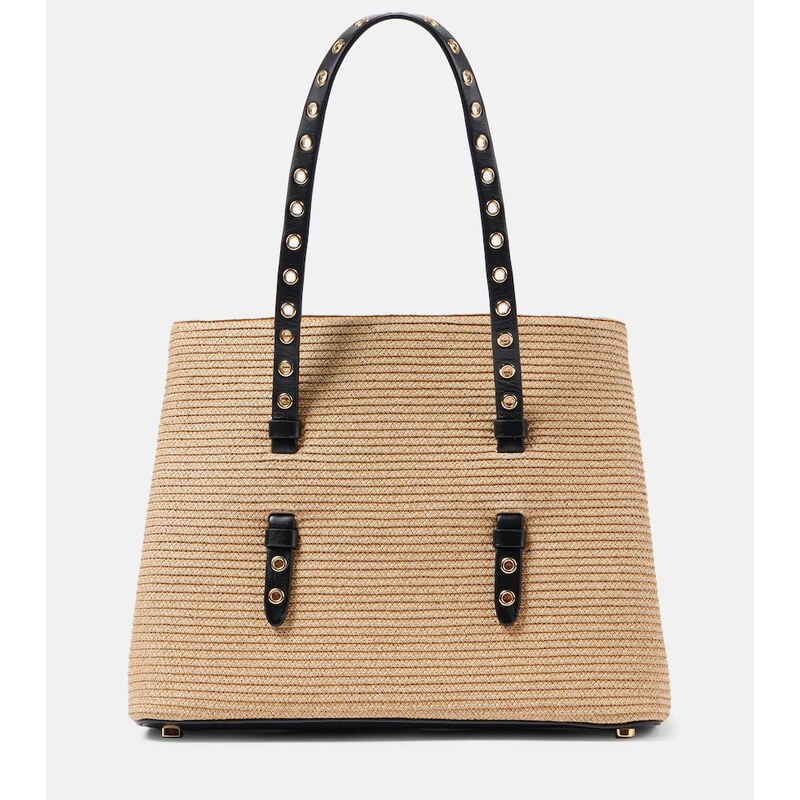 Alaia AlaÃ¯a Mina 25 Medium paper straw tote bag