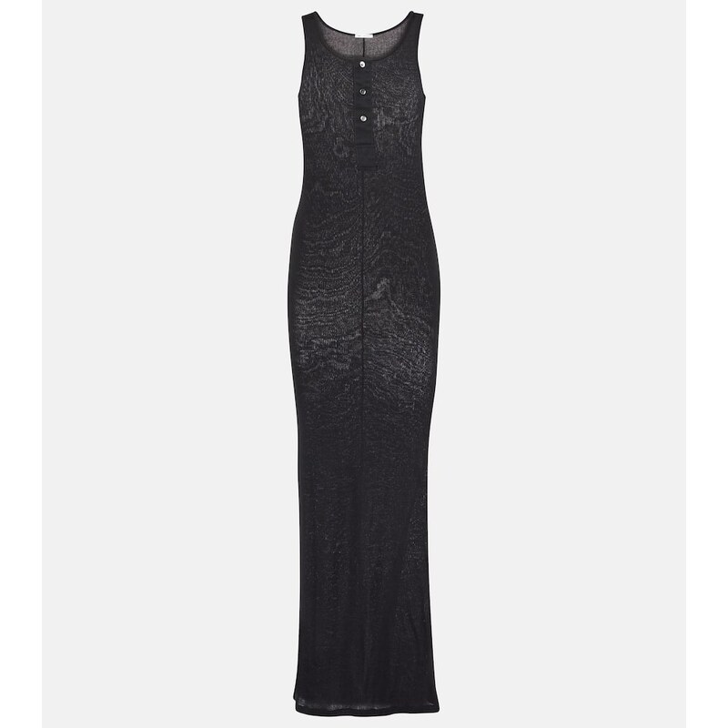 Ami Paris Knitted cotton maxi dress