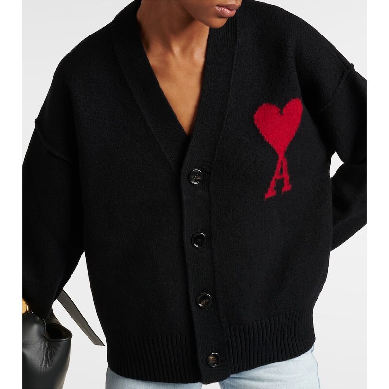 Ami Paris Ami De CÅur wool cardigan
