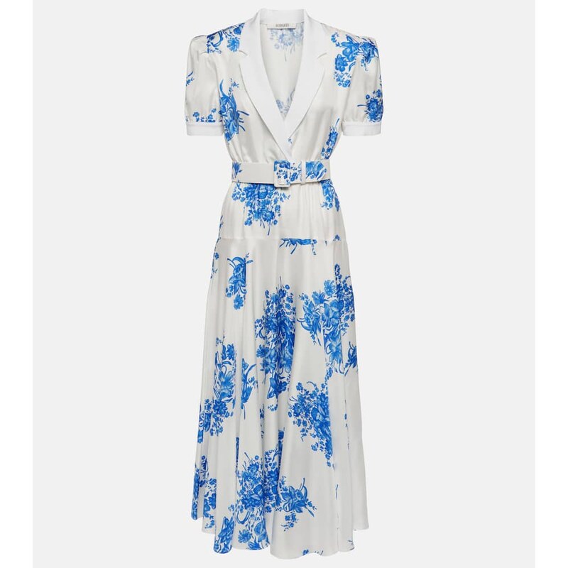 Rodarte Floral silk midi dress