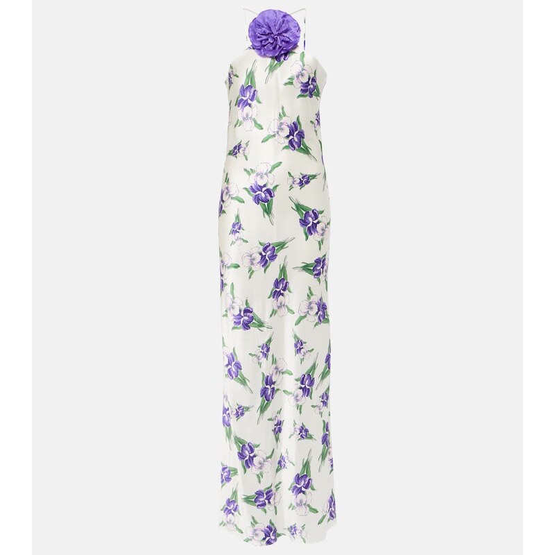 Rodarte Floral-appliquÃ silk gown