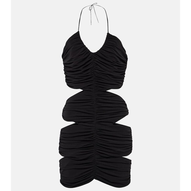 Mônot Halterneck cutout minidress