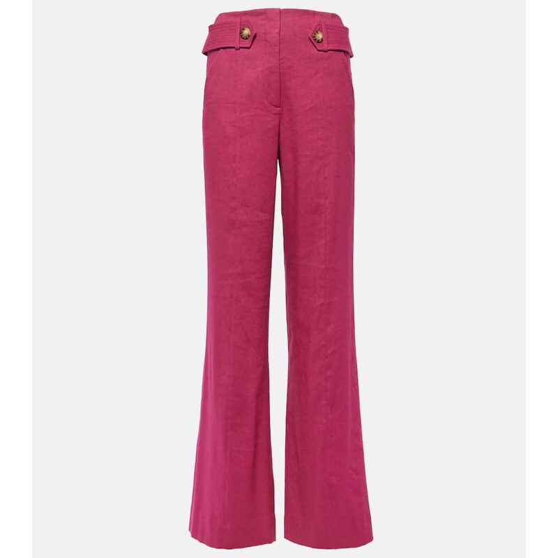 Veronica Beard Sunny linen-blend twill flared pants