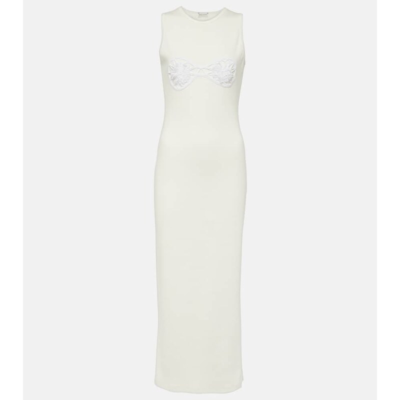 Magda Butrym Crochet-trimmed cotton midi dress