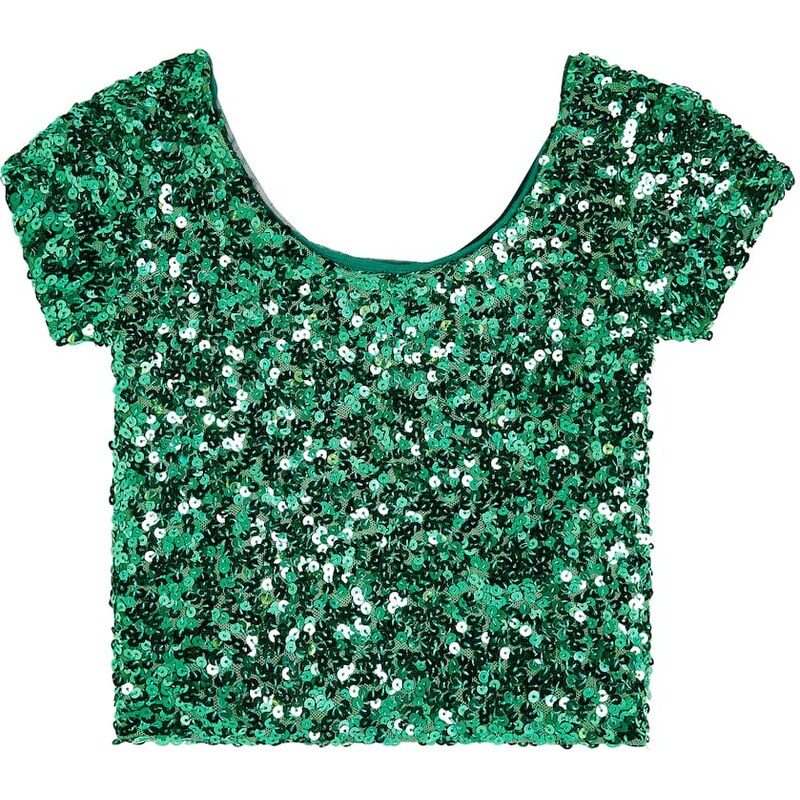 The Animals Observatory Crayfish sequined crop top