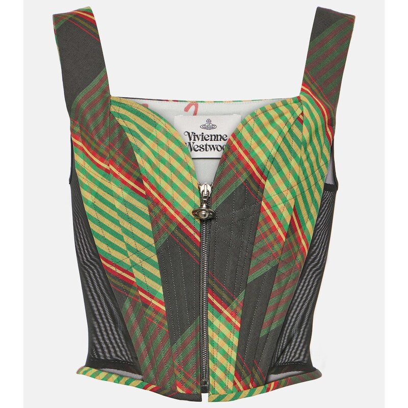 Vivienne Westwood Classic tartan cotton and linen corset