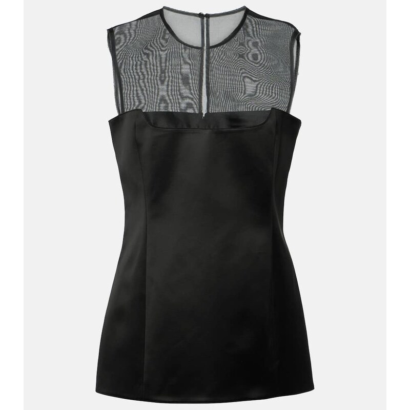 Khaite Sasmo silk-paneled satin top