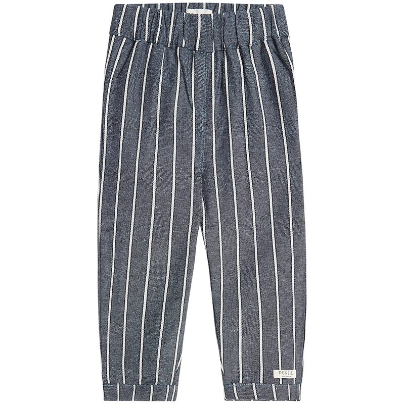 Donsje Baby Mink striped cotton and linen pants