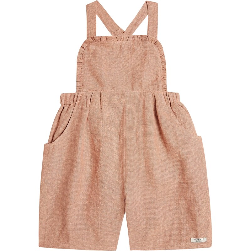 Donsje Bou ruffled linen-blend overalls