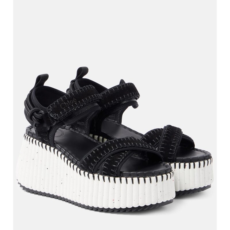 Chloé Nama suede platform sandals
