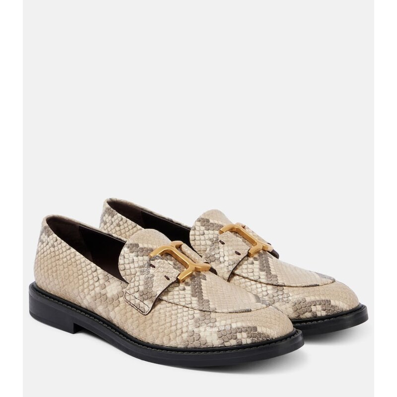 Dámské mokasíny Chloé Marcie z kůže v barvě Misty Beige