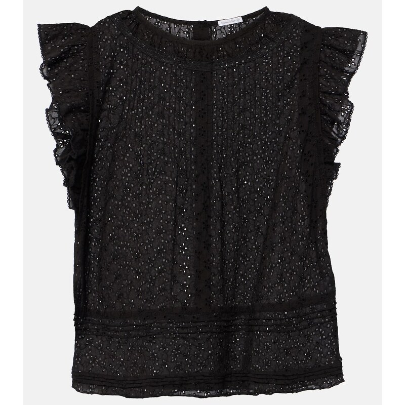 Poupette St Barth Galia ruffled top