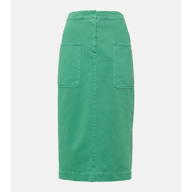 Max Mara Werther cotton drill midi skirt