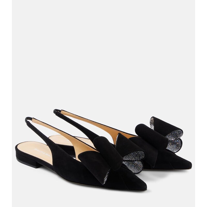 Mach & Mach Le Cadeau suede ballet flats