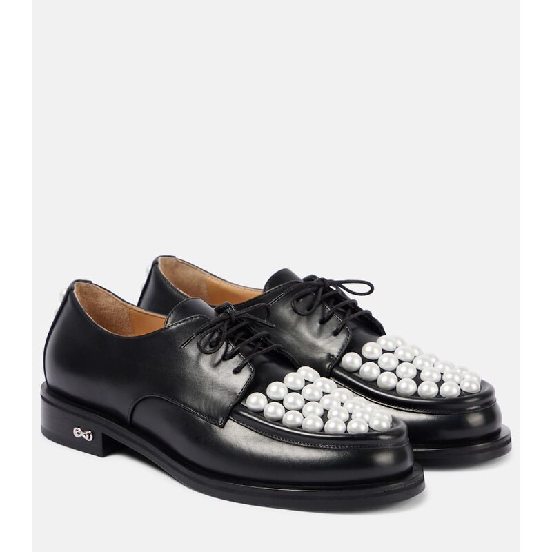 Mach & Mach Sirene embellished leather loafers