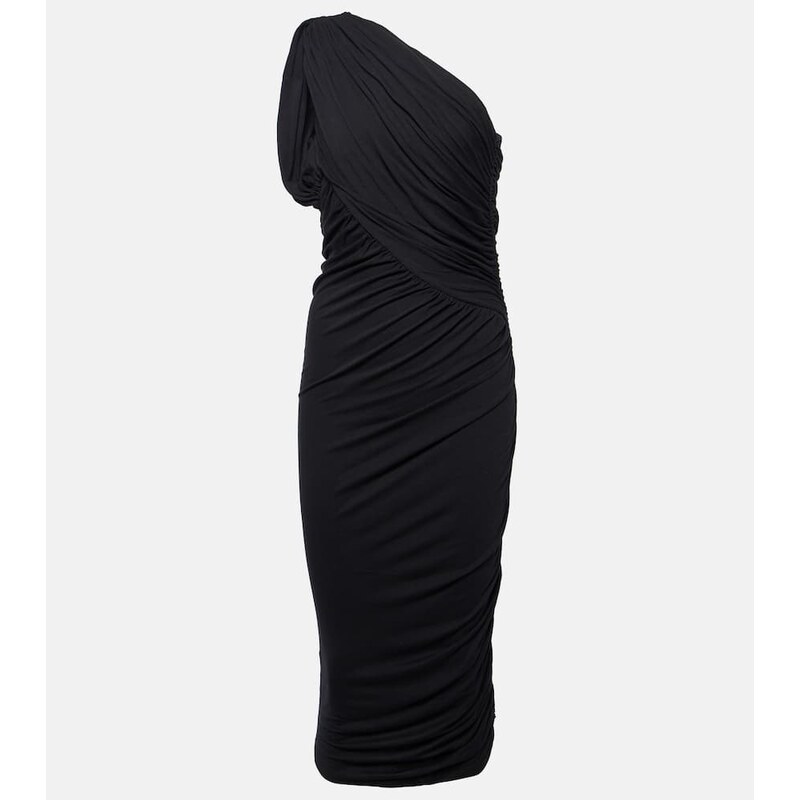 Rick Owens Lilies Amira draped jersey midi dress