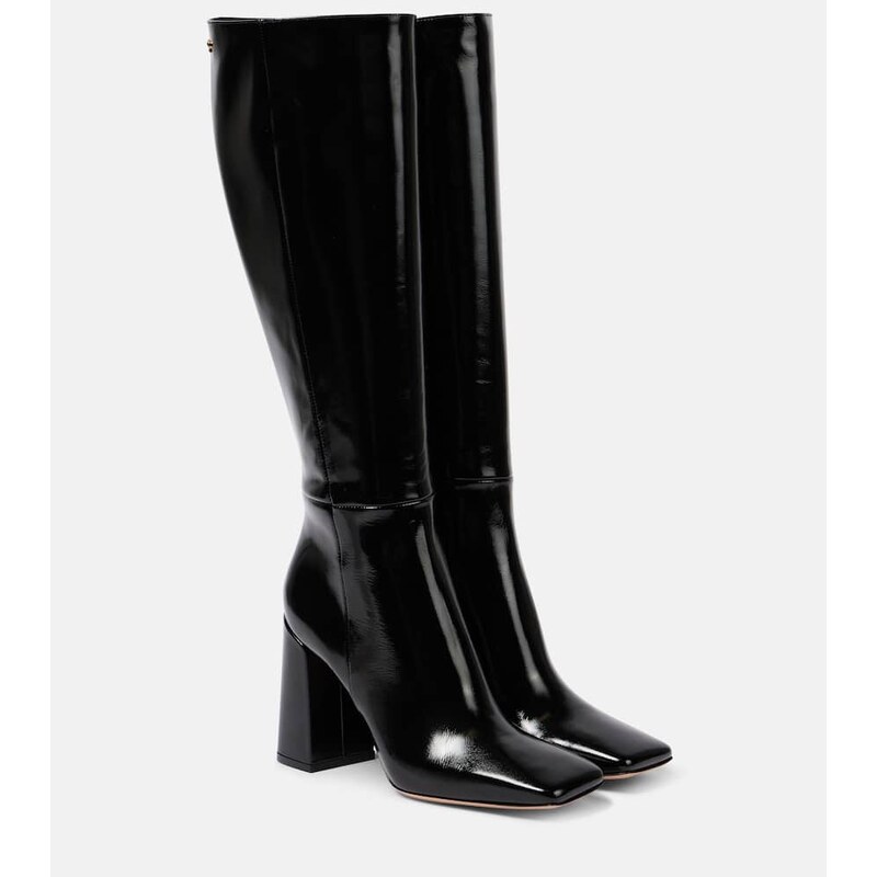 Gianvito Rossi 95 patent leather knee-high boots
