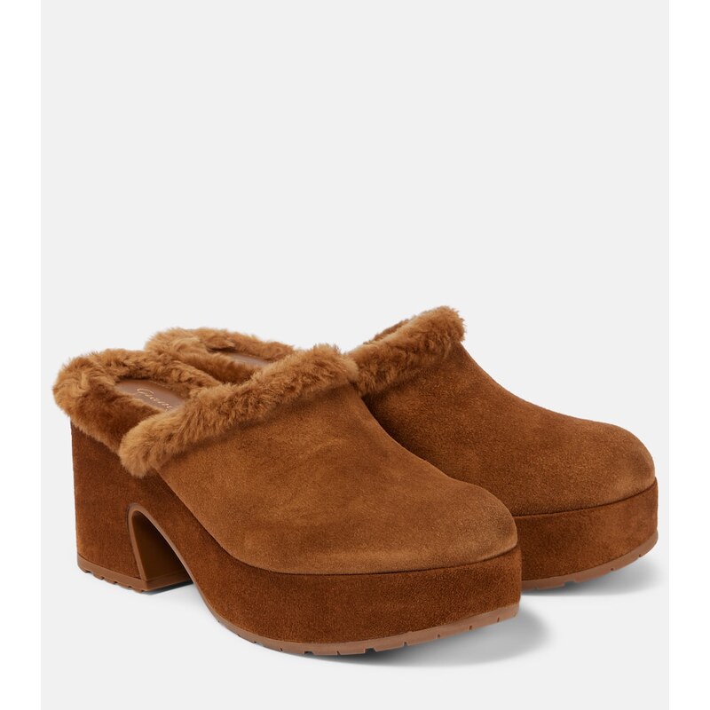 Gianvito Rossi Lyss 55 suede platform clogs