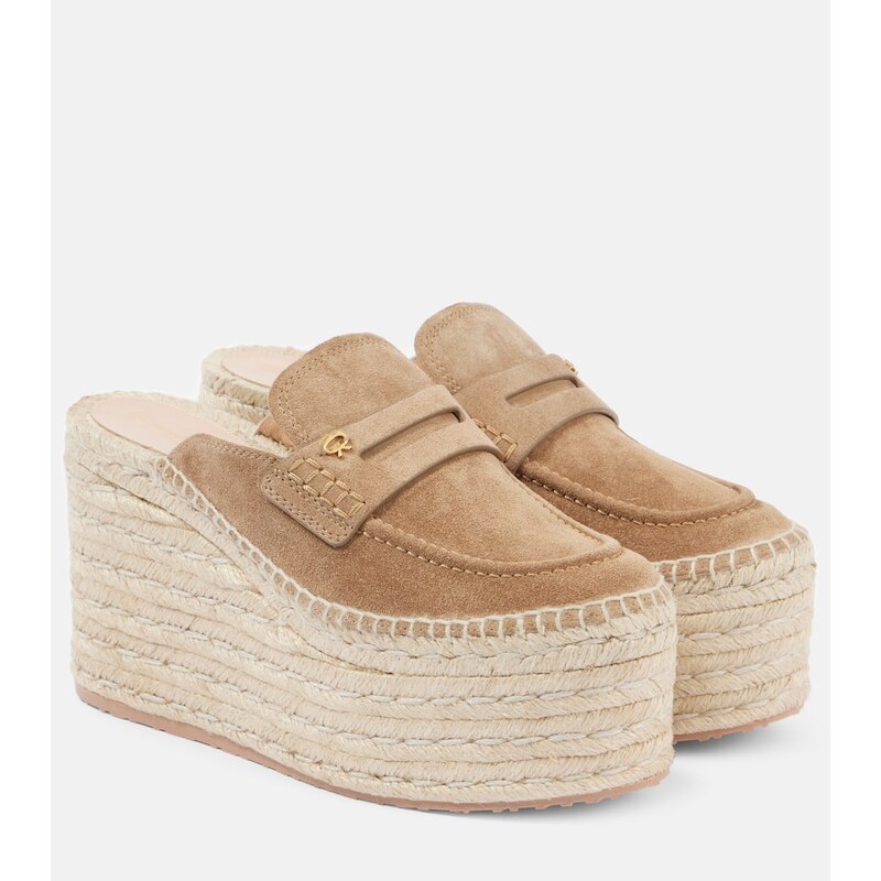 Gianvito Rossi Suede espadrille wedges